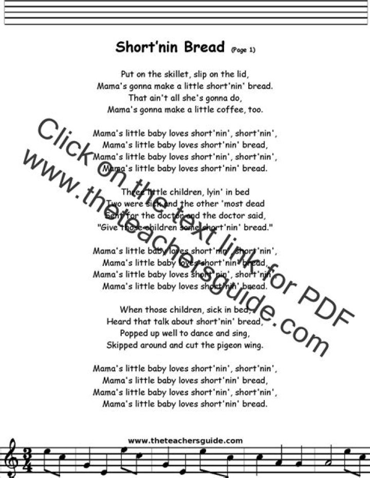 Discover The Hidden Meanings And Cultural Impact Of "Shortnin' Bread" Lyrics