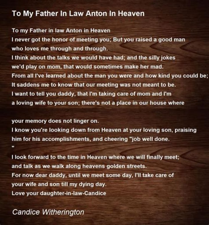 Discover Unforgettable "Father In Law In Heaven" Quotes That Will Touch Your Heart