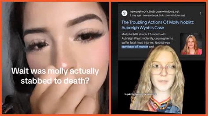 A screenshot of an article titled 'Unraveling The Mystery: How Did Molly Noblitt Die?' from Insight Horizon