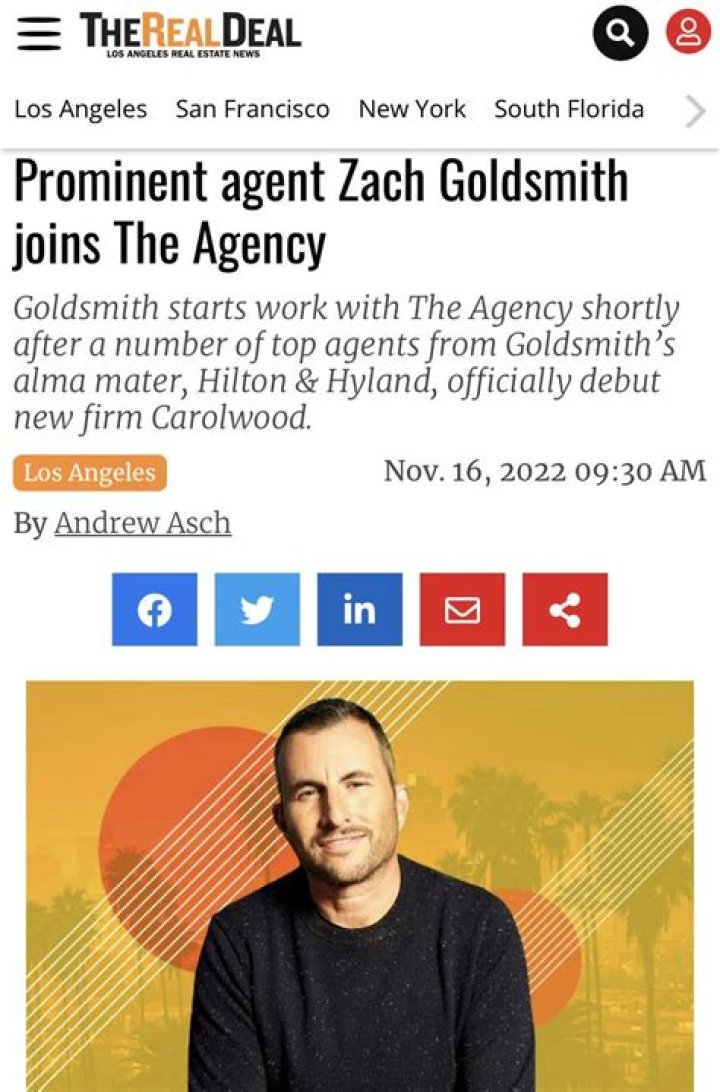 Unveiling The Impact Of Zach Goldsmith On The Agency Age